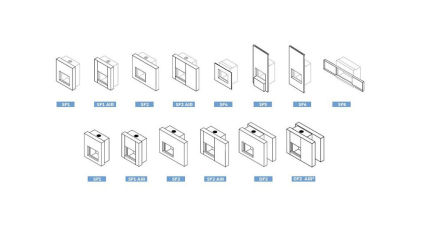 Overview of frames, frontpanels and fireplaces