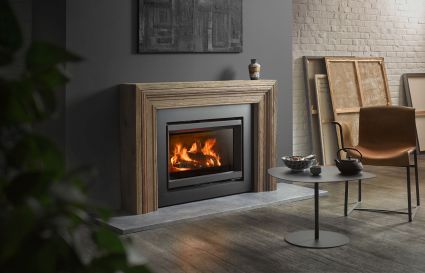 Built-in wood-burning insert