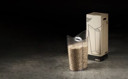 Stûv Pellet Twin Set: het stijlvolle accessoire voor pelletopslag